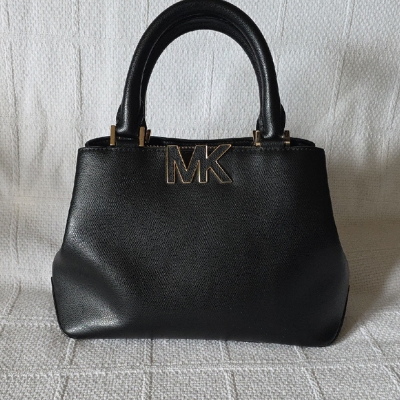 Michael Kors Black Satchel with Gold Accents - Picture 1 of 6